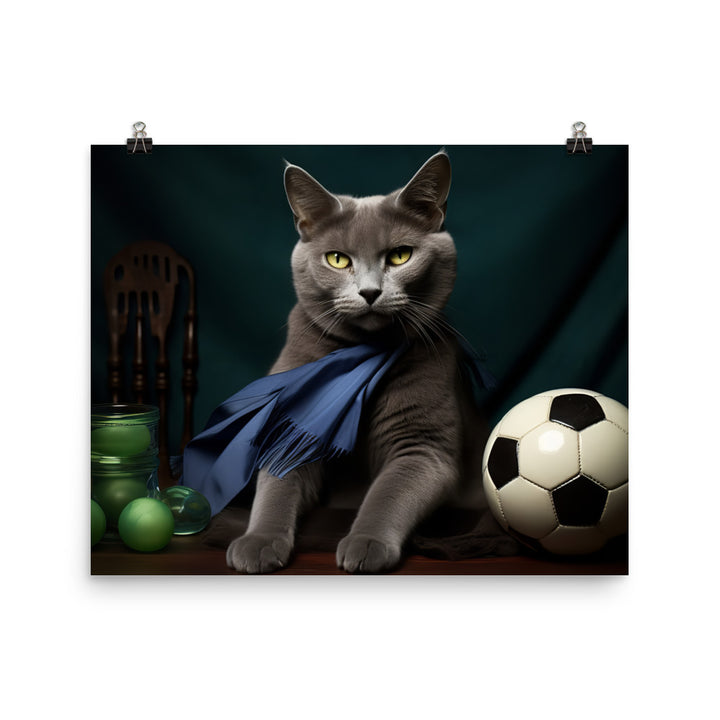Russian Blue Referee Photo paper poster - PosterfyAI.com