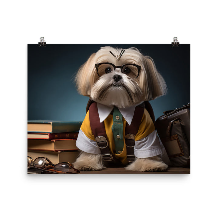 Lhasa Apso Student Photo paper poster - PosterfyAI.com