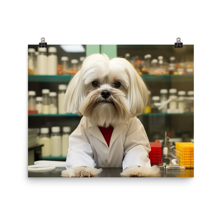 Lhasa Apso Pharmacist Photo paper poster - PosterfyAI.com