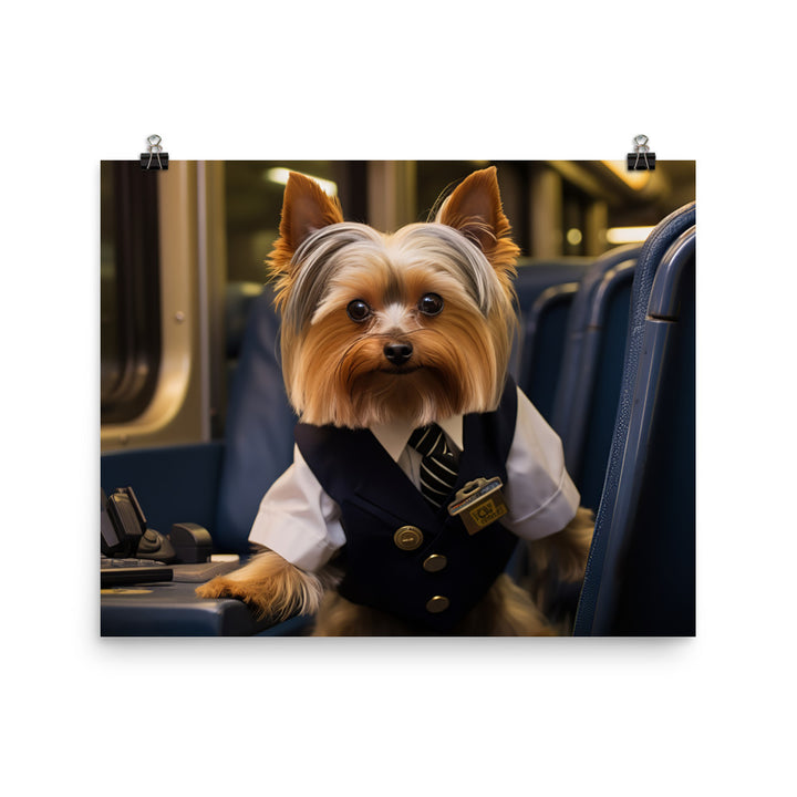 Yorkshire Terrier Transit Operator Photo paper poster - PosterfyAI.com