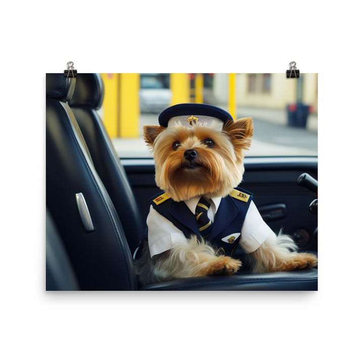 Yorkshire Terrier Transit Operator Photo paper poster - PosterfyAI.com