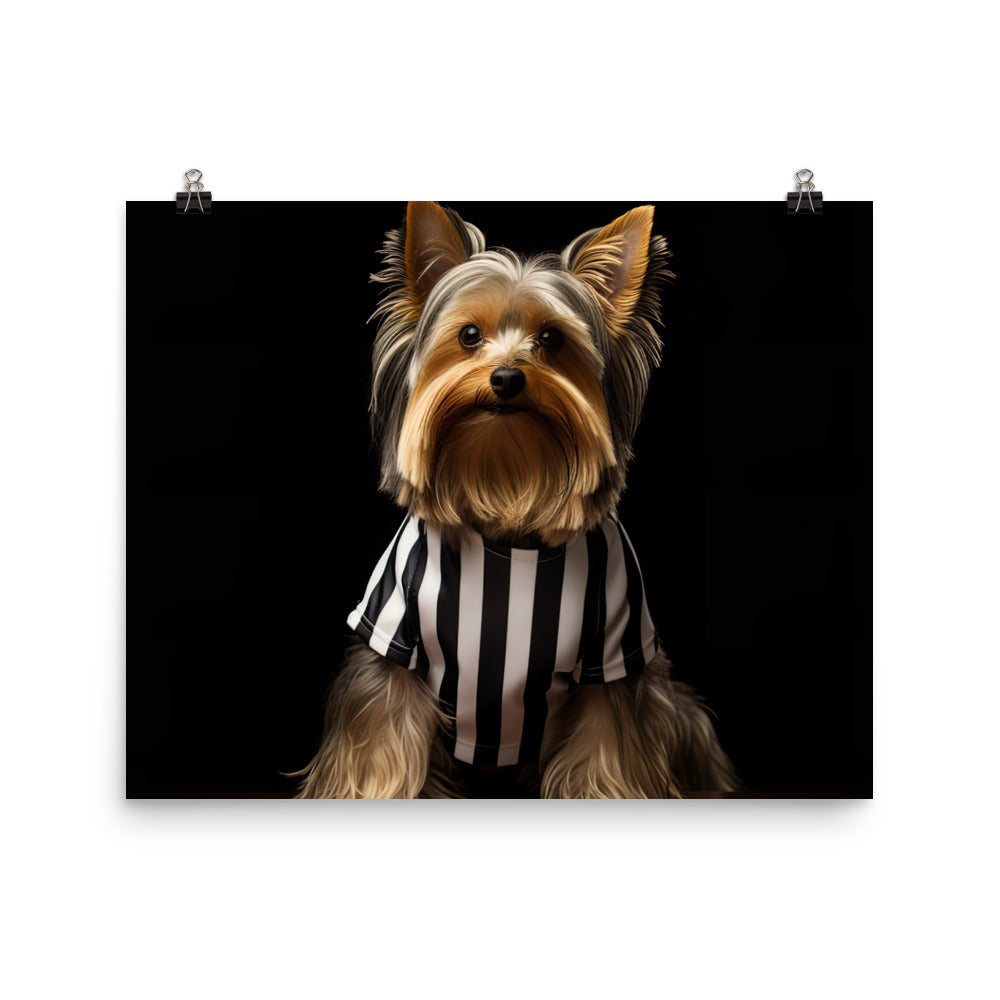 Yorkshire Terrier Referee Photo paper poster - PosterfyAI.com