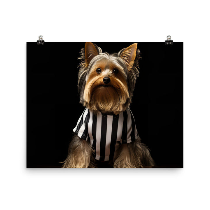 Yorkshire Terrier Referee Photo paper poster - PosterfyAI.com