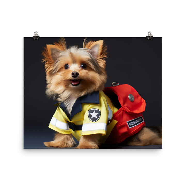 Yorkshire Terrier Paramedic Photo paper poster - PosterfyAI.com