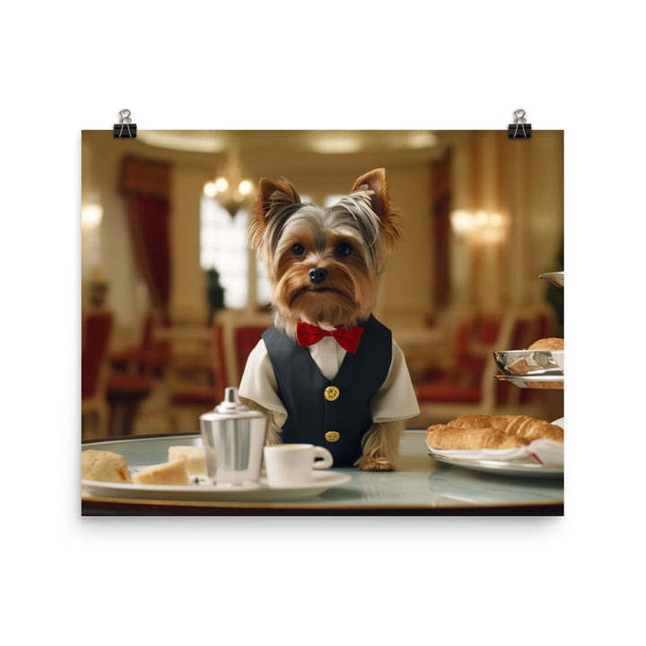 Yorkshire Terrier Hotel Staff Photo paper poster - PosterfyAI.com