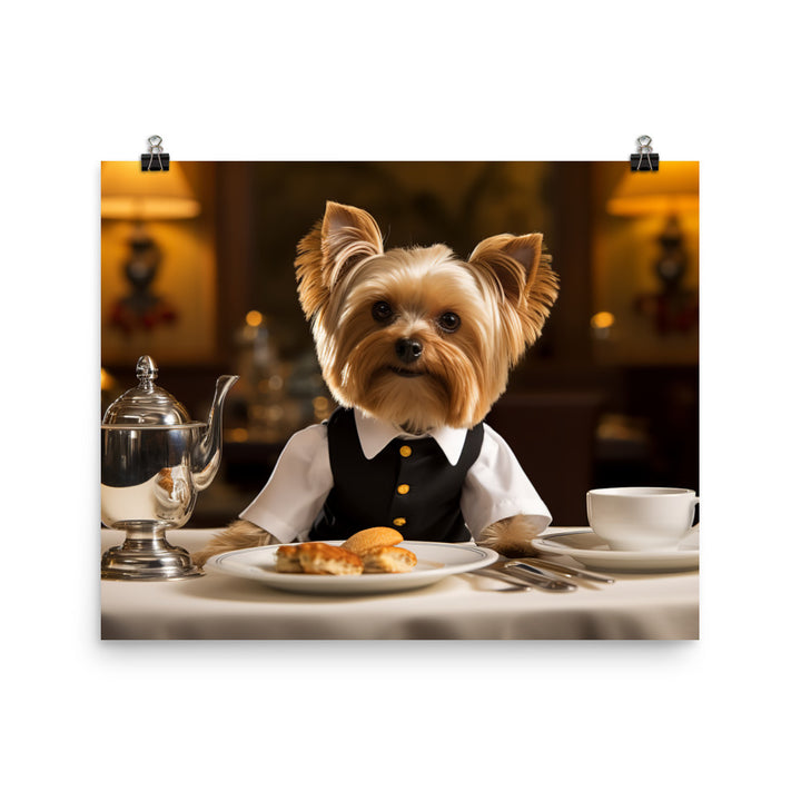 Yorkshire Terrier Hotel Staff Photo paper poster - PosterfyAI.com