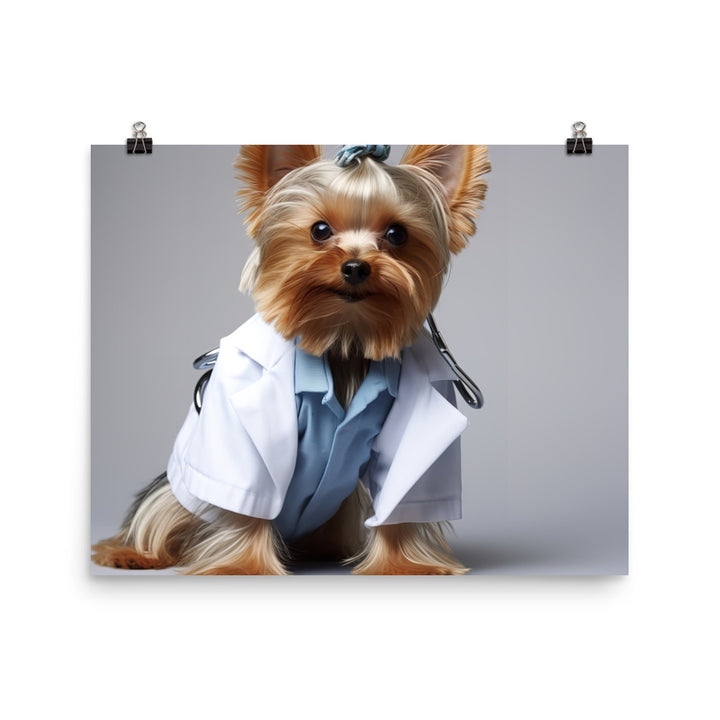 Yorkshire Terrier Doctor Photo paper poster - PosterfyAI.com
