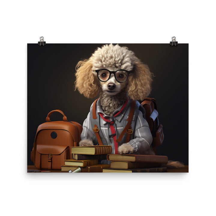 Poodle Student Photo paper poster - PosterfyAI.com