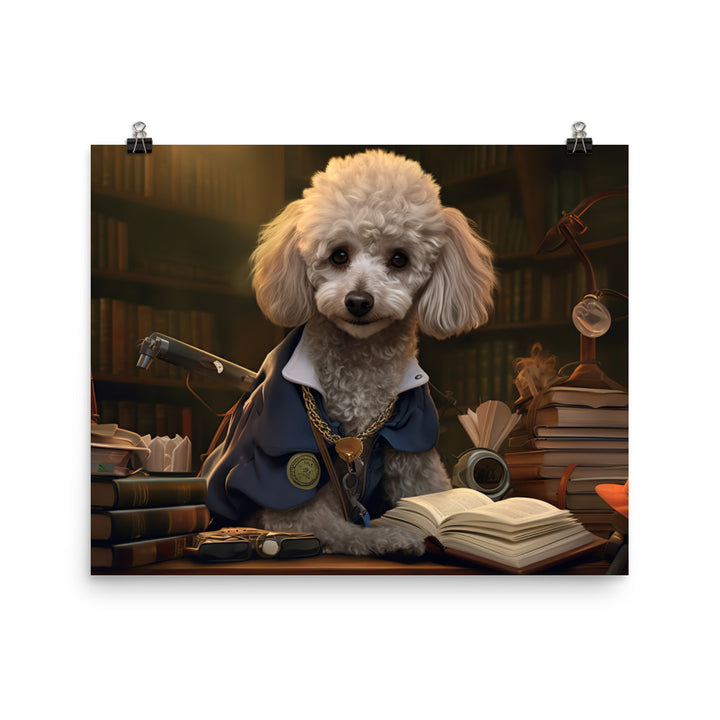 Poodle Student Photo paper poster - PosterfyAI.com