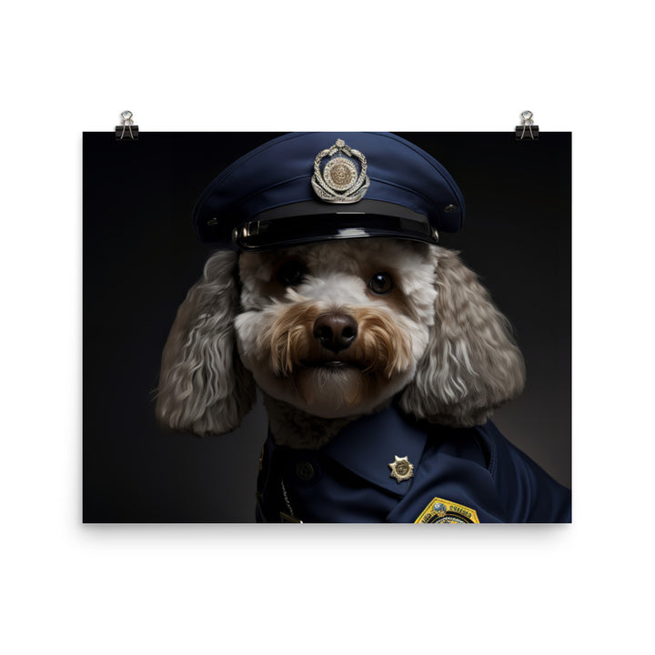 Poodle Security Officer Photo paper poster - PosterfyAI.com