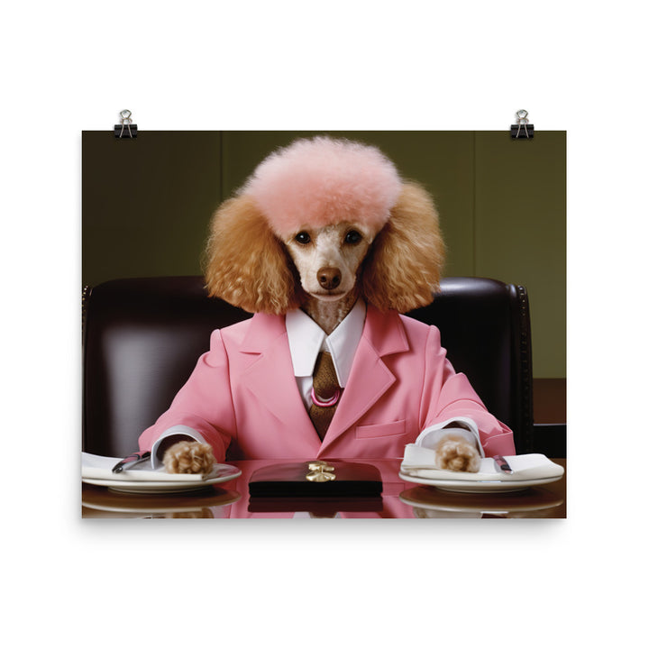 Poodle Sales Consultant Photo paper poster - PosterfyAI.com