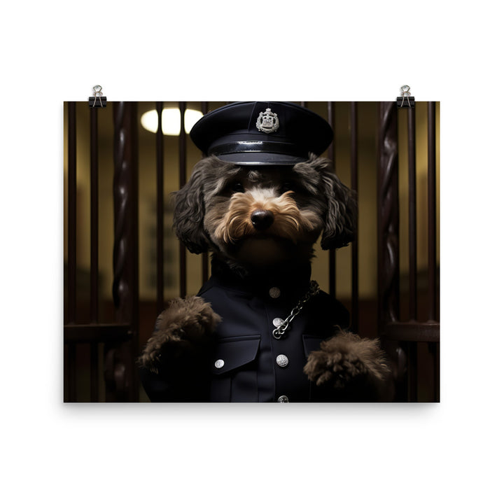 Poodle Prison Officer Photo paper poster - PosterfyAI.com
