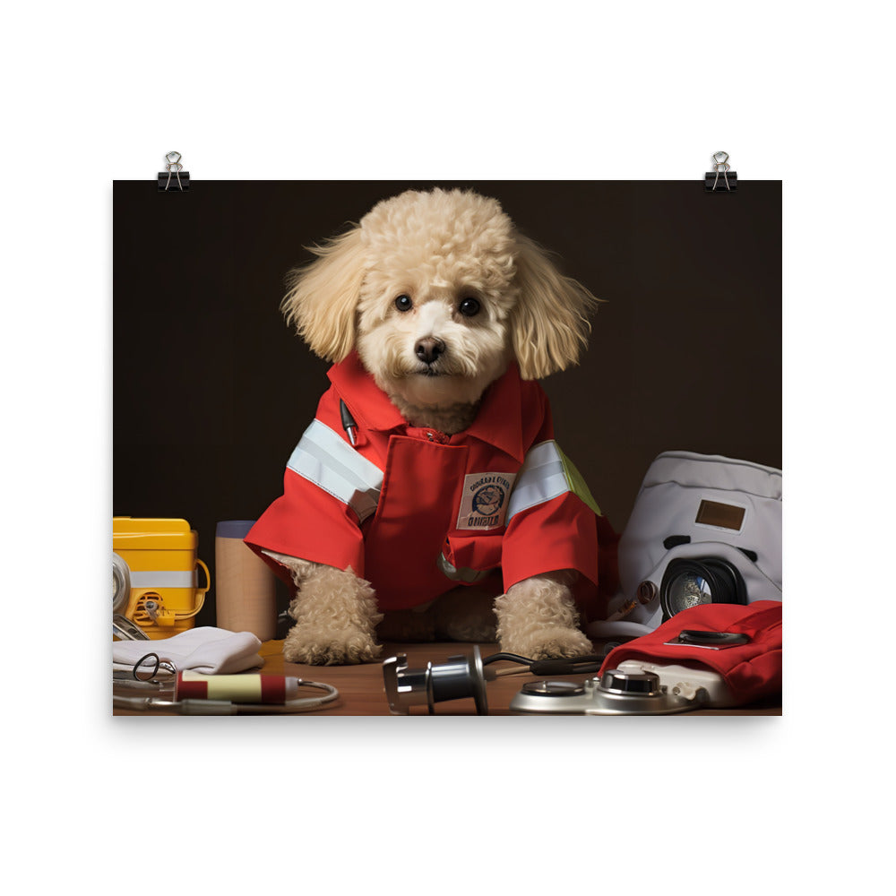 Poodle Paramedic Photo paper poster - PosterfyAI.com