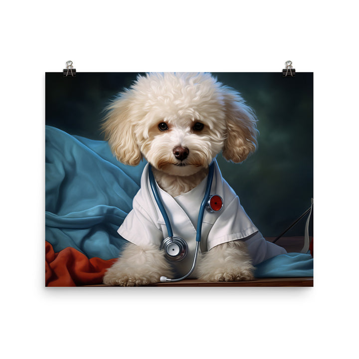 Poodle Nurse Photo paper poster - PosterfyAI.com