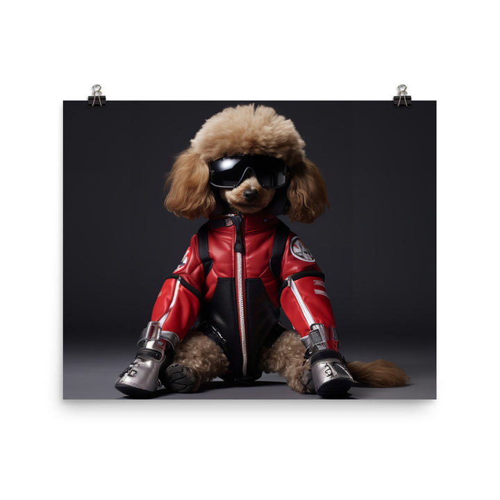 Poodle Motorsport Athlete Photo paper poster - PosterfyAI.com