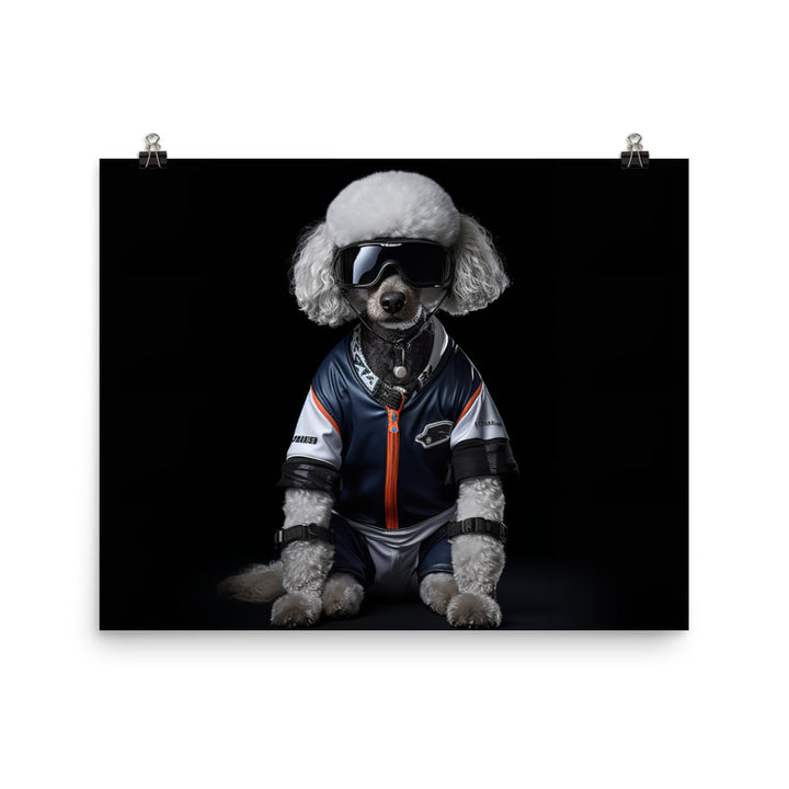 Poodle Motorsport Athlete Photo paper poster - PosterfyAI.com