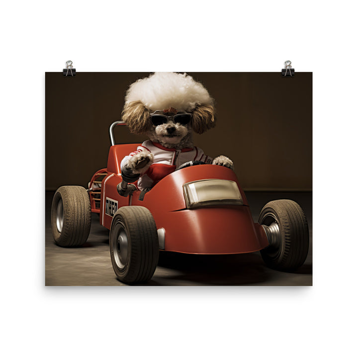 Poodle Motorsport Athlete Photo paper poster - PosterfyAI.com