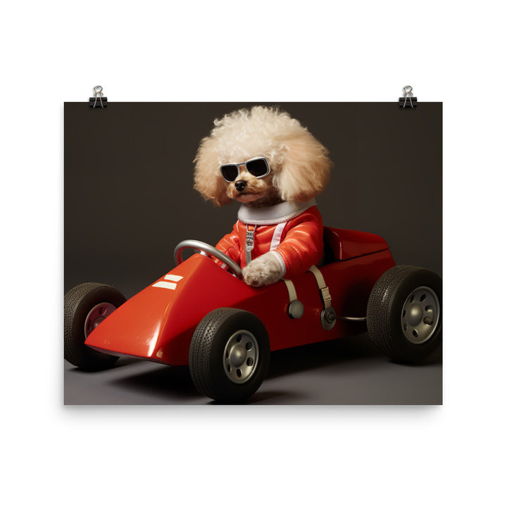 Poodle Motorsport Athlete Photo paper poster - PosterfyAI.com