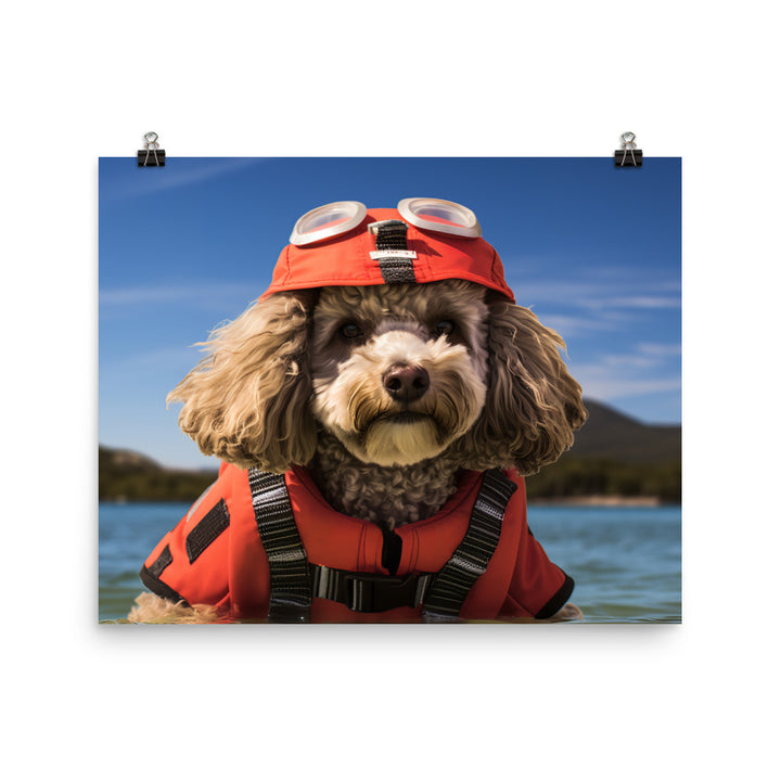Poodle Lifeguard Photo paper poster - PosterfyAI.com