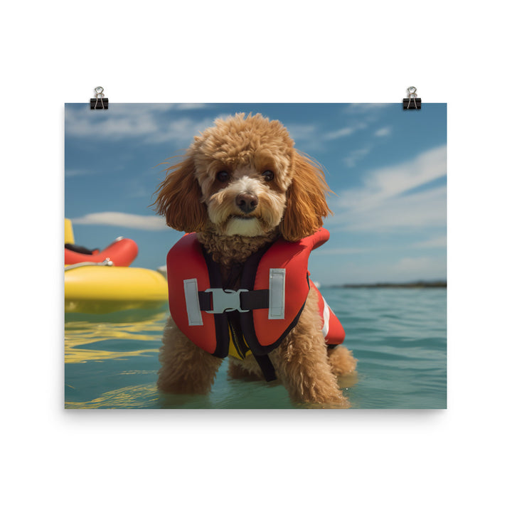Poodle Lifeguard Photo paper poster - PosterfyAI.com