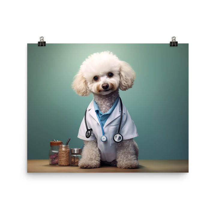 Poodle Doctor Photo paper poster - PosterfyAI.com