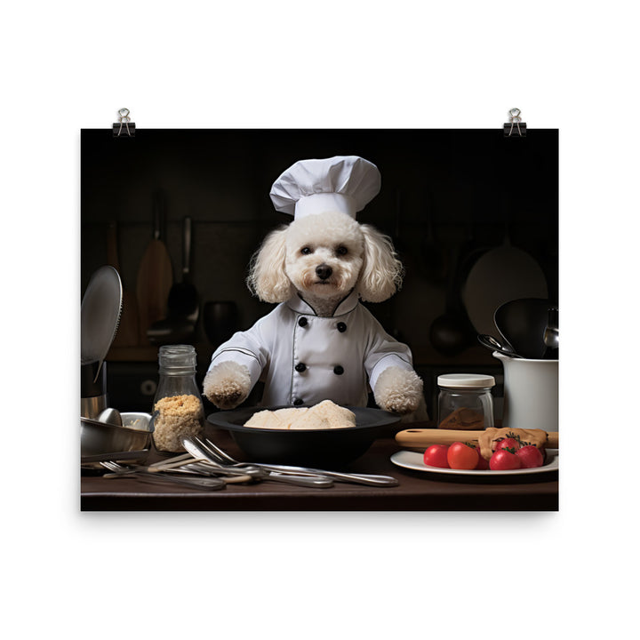 Poodle Chef Photo paper poster - PosterfyAI.com