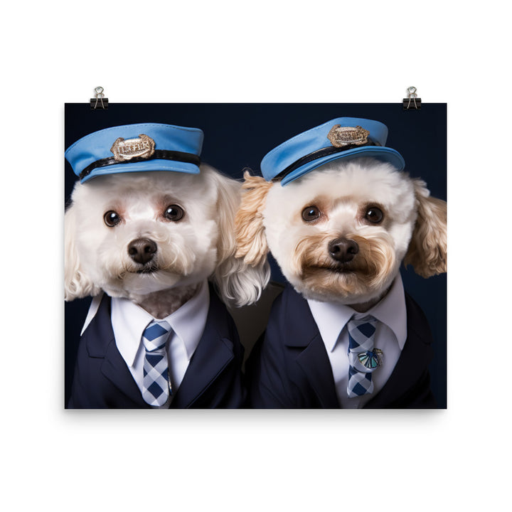 Poodle Cabin Crew Photo paper poster - PosterfyAI.com