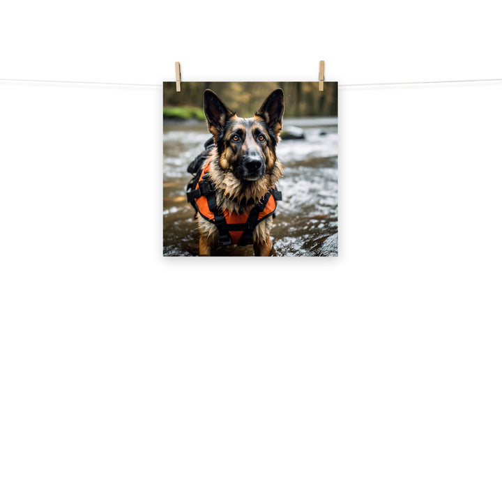 German Shepherd Photo paper poster - PosterfyAI.com