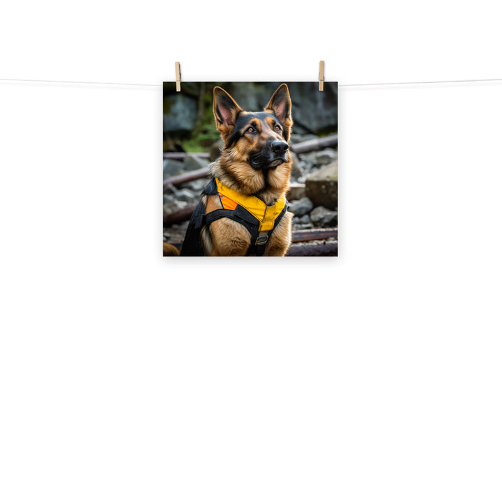 German Shepherd Photo paper poster - PosterfyAI.com