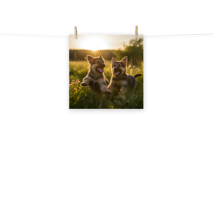 German Shepherd Photo paper poster - PosterfyAI.com