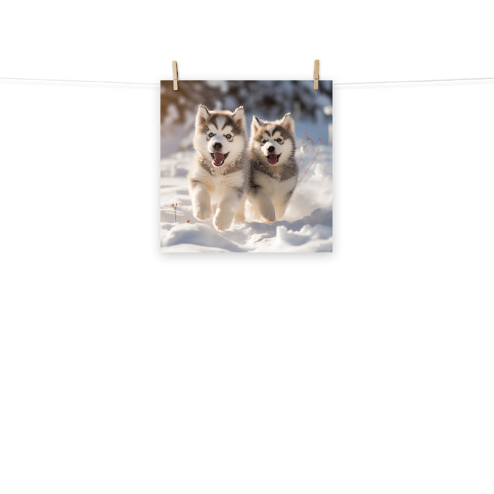 Alaskan Malamute Photo paper poster - PosterfyAI.com