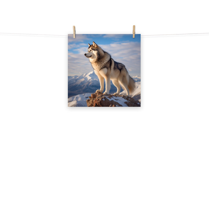 Alaskan Malamute Photo paper poster - PosterfyAI.com
