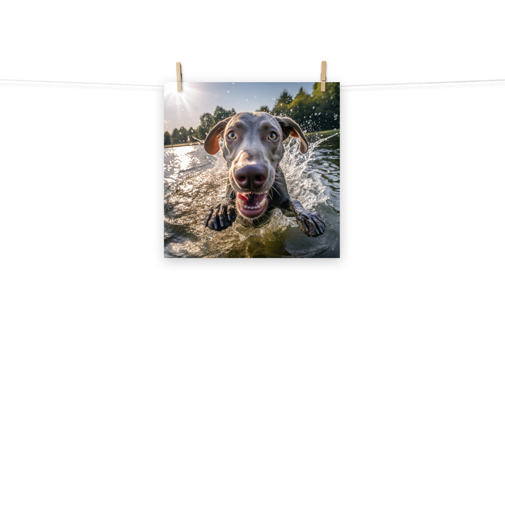 Weimaraner Photo paper poster - PosterfyAI.com