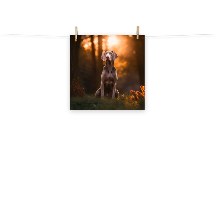 Weimaraner Photo paper poster - PosterfyAI.com