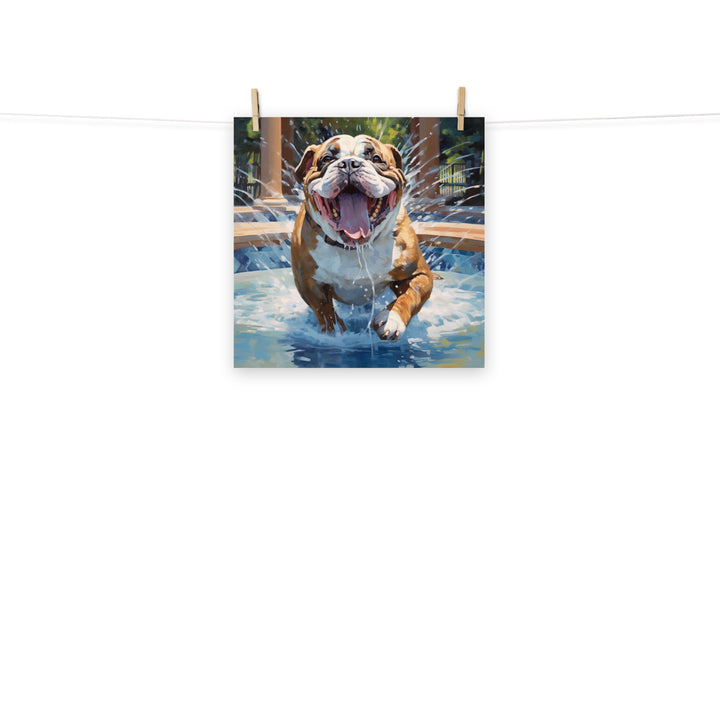 Bulldog Photo paper poster - PosterfyAI.com