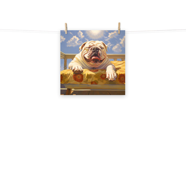 Bulldog Photo paper poster - PosterfyAI.com