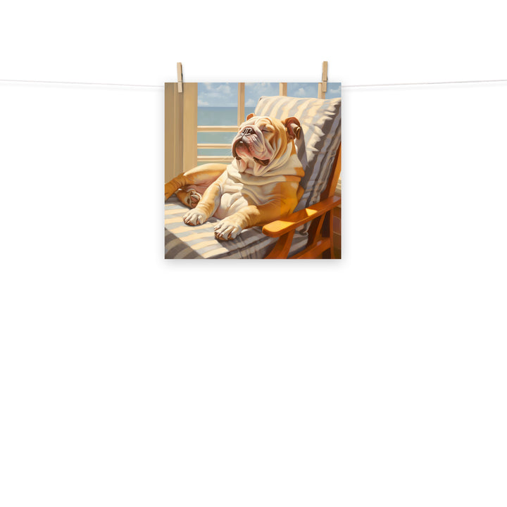 Bulldog Photo paper poster - PosterfyAI.com