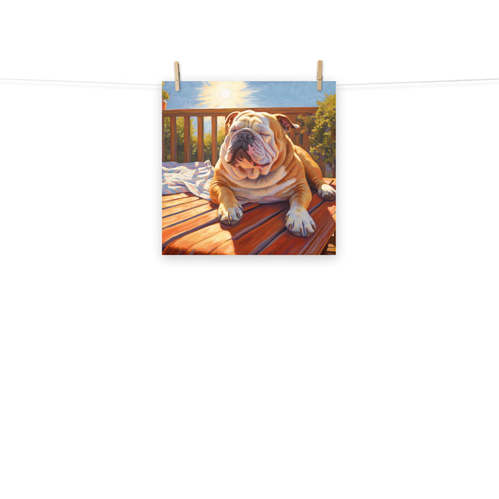 Bulldog Photo paper poster - PosterfyAI.com
