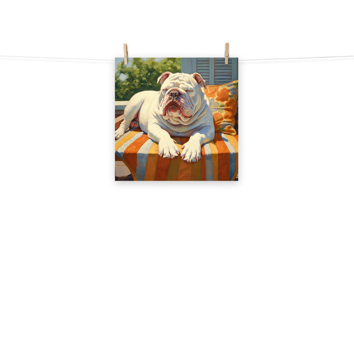 Bulldog Photo paper poster - PosterfyAI.com