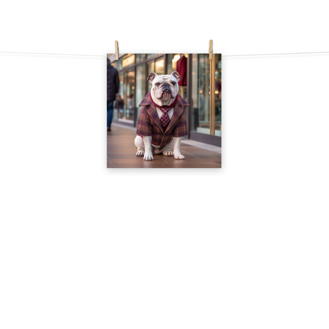 Bulldog Photo paper poster - PosterfyAI.com