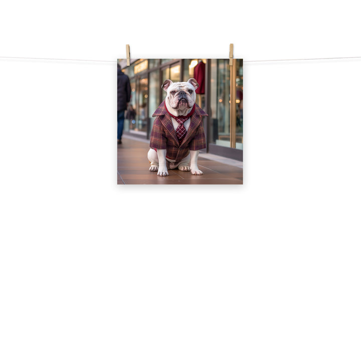 Bulldog Photo paper poster - PosterfyAI.com