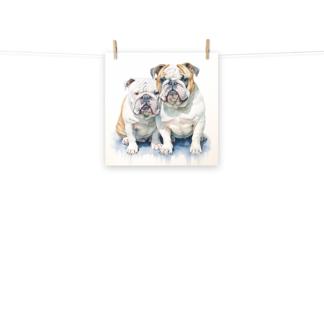 Bulldog Photo paper poster - PosterfyAI.com