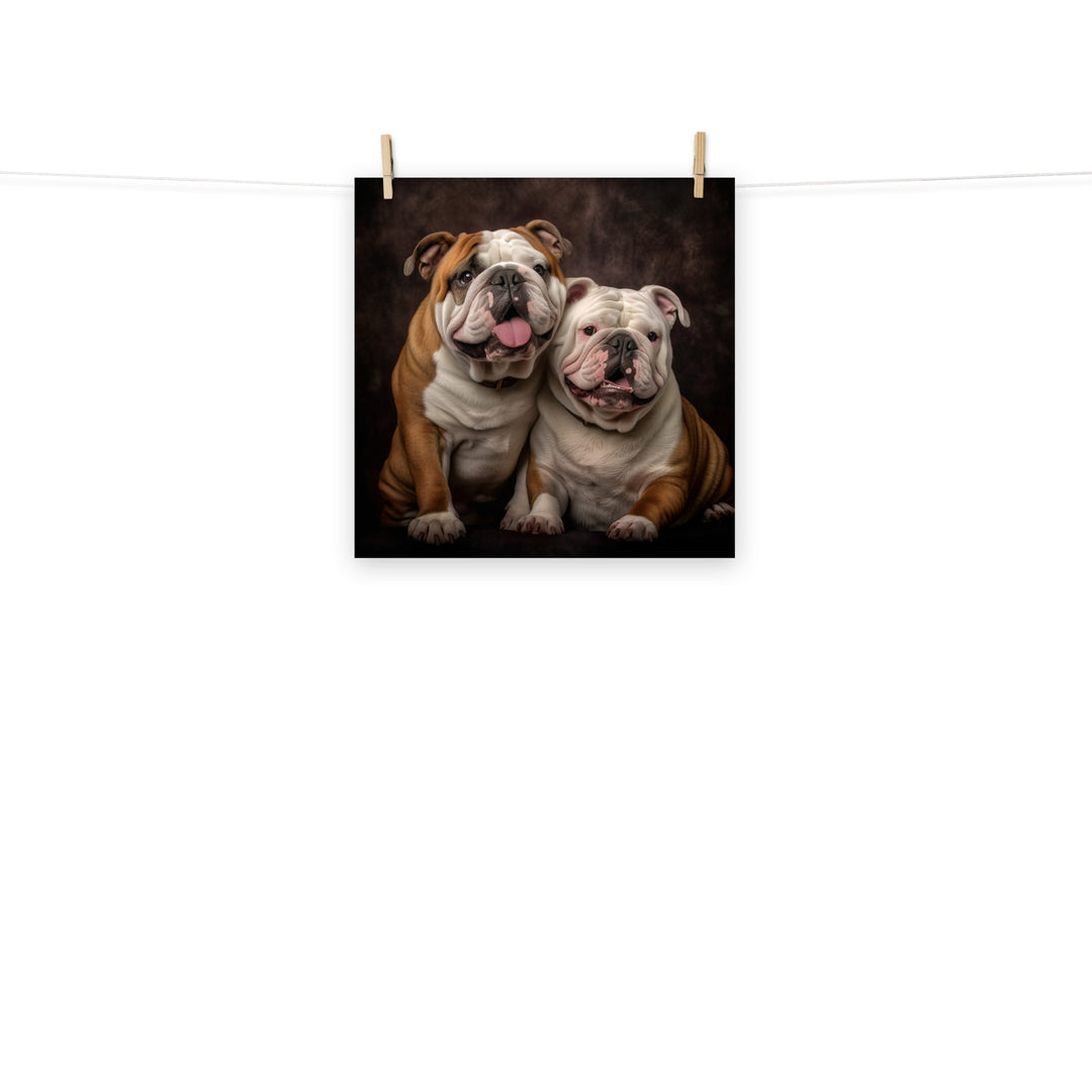 Bulldog Photo paper poster - PosterfyAI.com