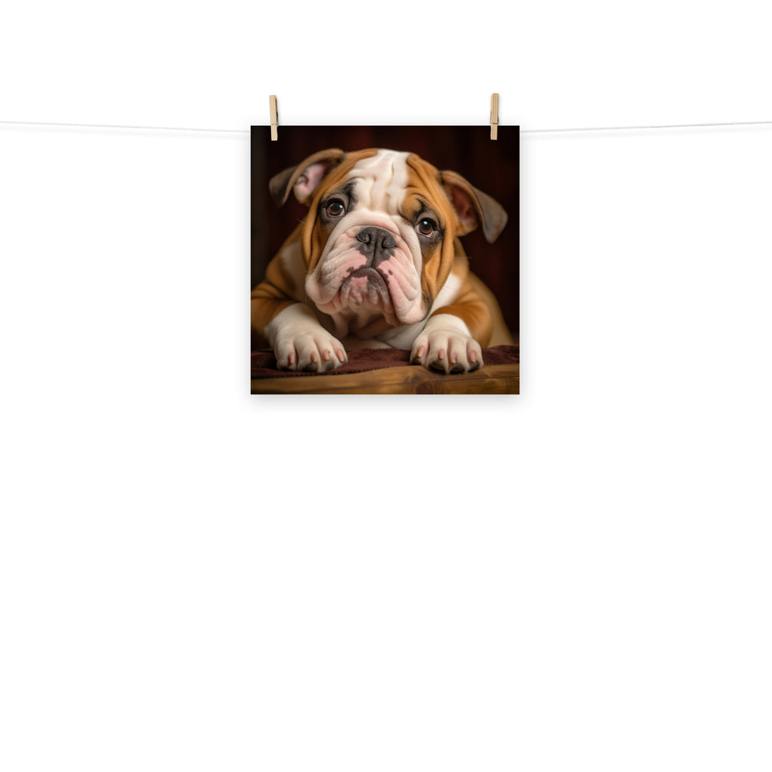 Bulldog Photo paper poster - PosterfyAI.com