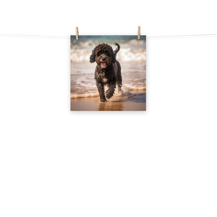 Portuguese Water Dog Photo paper poster - PosterfyAI.com