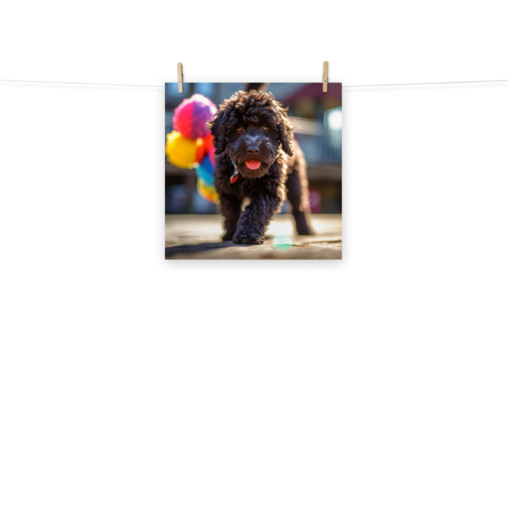 Portuguese Water Dog Photo paper poster - PosterfyAI.com