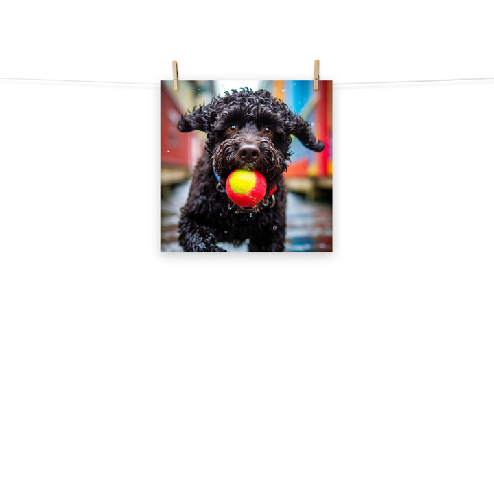 Portuguese Water Dog Photo paper poster - PosterfyAI.com