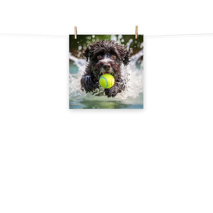 Portuguese Water Dog Photo paper poster - PosterfyAI.com