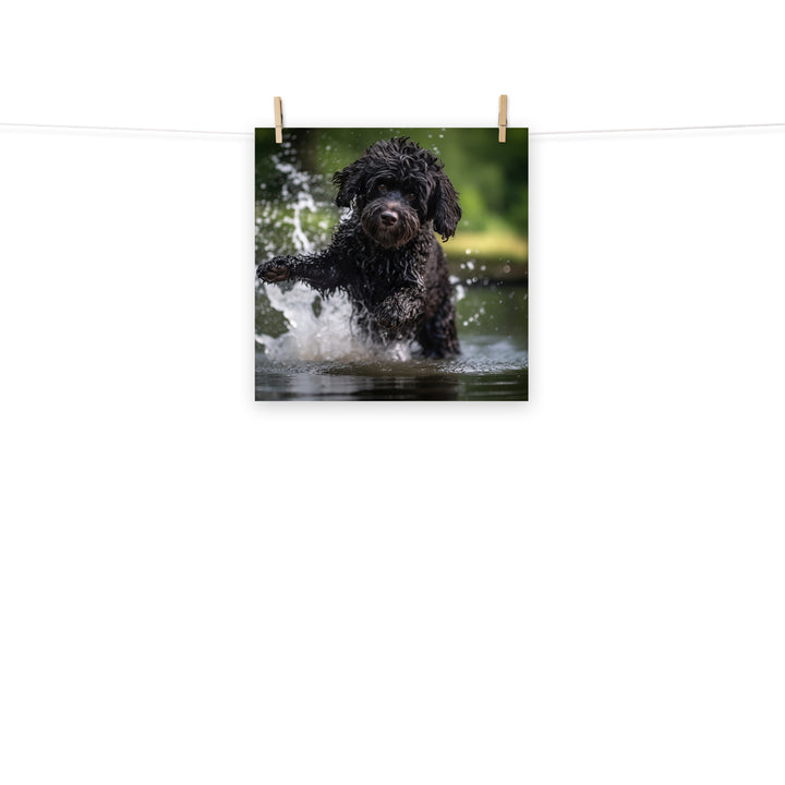 Portuguese Water Dog Photo paper poster - PosterfyAI.com