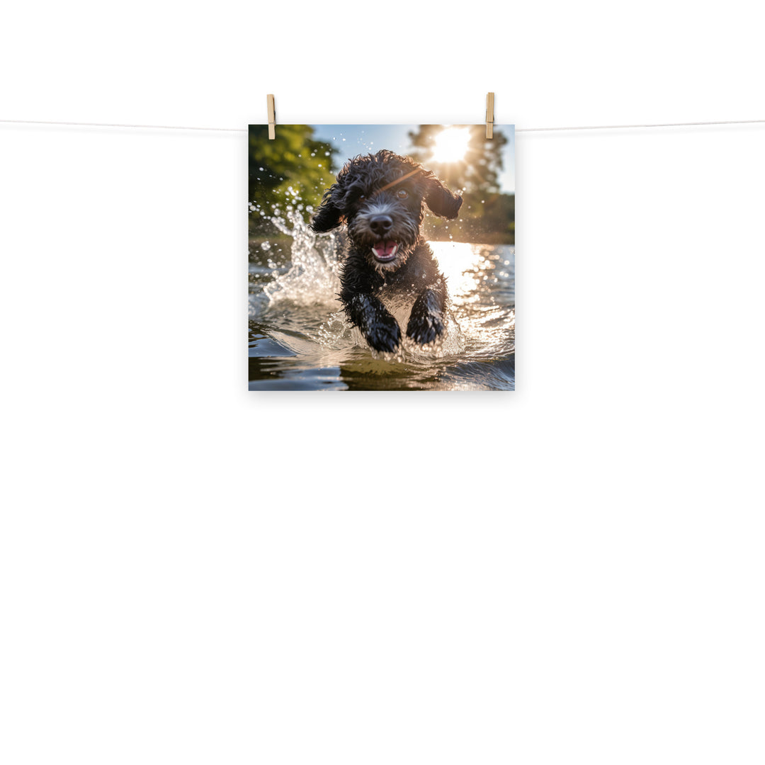 Portuguese Water Dog Photo paper poster - PosterfyAI.com